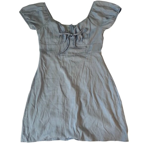 Baby Blue A-line Milkmaid Dress - Picture 1 of 8